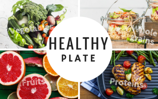 What foods should be part of a healthy plate?