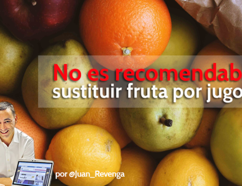 No es recomendable sustituir fruta por jugos